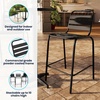 image:imageFlash Furniture Lila Commercial Black IndoorOutdoor Restaurant Stack Stool with Triple Slat BackBlackBlack