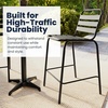 image:imageFlash Furniture Lila Commercial Black IndoorOutdoor Restaurant Stack Stool with Triple Slat BackBlackBlack