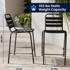 image:imageFlash Furniture Lila Commercial Black IndoorOutdoor Restaurant Stack Stool with Triple Slat BackBlackBlack