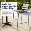 image:imageFlash Furniture Lila Commercial Black IndoorOutdoor Restaurant Stack Stool with Triple Slat BackBlackSilver