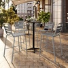 image:imageFlash Furniture Lila Commercial Black IndoorOutdoor Restaurant Stack Stool with Triple Slat BackBlackSilver