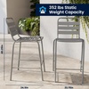 image:imageFlash Furniture Lila Commercial Black IndoorOutdoor Restaurant Stack Stool with Triple Slat BackBlackSilver