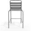 image:imageFlash Furniture Lila Commercial Black IndoorOutdoor Restaurant Stack Stool with Triple Slat BackBlackSilver