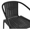 image:imageFlash Furniture Lila Modern Rattan IndoorOutdoor Stackable Dining Chairs Stacking Rattan Bistro Chairs for Patio or Restaurant Set of 4 BrownBlack