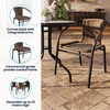image:imageFlash Furniture Lila Modern Rattan IndoorOutdoor Stackable Dining Chairs Stacking Rattan Bistro Chairs for Patio or Restaurant Set of 4 BrownDark Brown
