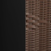 image:imageFlash Furniture Lila Modern Rattan IndoorOutdoor Stackable Dining Chairs Stacking Rattan Bistro Chairs for Patio or Restaurant Set of 4 BrownDark Brown