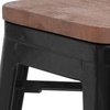 image:imageFlash Furniture Lily 24 High Backless Orange Metal Counter Height Stool with Square Wood Seat Pack of 1Black