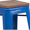 image:imageFlash Furniture Lily 24 High Backless Orange Metal Counter Height Stool with Square Wood Seat Pack of 1Blue