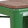 image:imageFlash Furniture Lily 24 High Backless Orange Metal Counter Height Stool with Square Wood Seat Pack of 1Green