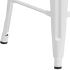 image:imageFlash Furniture Lily 24 High Backless Orange Metal Counter Height Stool with Square Wood Seat Pack of 1White