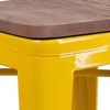 image:imageFlash Furniture Lily 24 High Backless Orange Metal Counter Height Stool with Square Wood Seat Pack of 1Yellow
