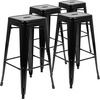 image:imageFlash Furniture Lily 30 High Metal Indoor Bar Stool in Teal  Stackable Set of 4Black