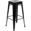 image:imageFlash Furniture Lily 30 High Metal Indoor Bar Stool in Teal  Stackable Set of 4Black