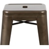 image:imageFlash Furniture Lily 30 High Metal Indoor Bar Stool in Teal  Stackable Set of 4Gun Metal