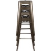 image:imageFlash Furniture Lily 30 High Metal Indoor Bar Stool in Teal  Stackable Set of 4Gun Metal