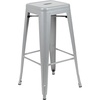 image:imageFlash Furniture Lily 30 High Metal Indoor Bar Stool in Teal  Stackable Set of 4Silver