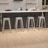 image:imageFlash Furniture Lily 30 High Metal Indoor Bar Stool in Teal  Stackable Set of 4Silver