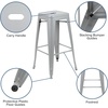 image:imageFlash Furniture Lily 30 High Metal Indoor Bar Stool in Teal  Stackable Set of 4Silver