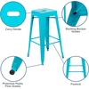 image:imageFlash Furniture Lily 30 High Metal Indoor Bar Stool in Teal  Stackable Set of 4Teal
