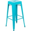 image:imageFlash Furniture Lily 30 High Metal Indoor Bar Stool in Teal  Stackable Set of 4Teal