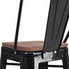 image:imageFlash Furniture Lily 30 High Red Metal Barstool with Back and Wood Seat Pack of 1Black