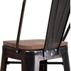 image:imageFlash Furniture Lily 30 High Red Metal Barstool with Back and Wood Seat Pack of 1Blackantique Gold