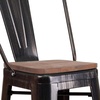 image:imageFlash Furniture Lily 30 High Red Metal Barstool with Back and Wood Seat Pack of 1Blackantique Gold