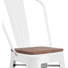 image:imageFlash Furniture Lily 30 High Red Metal Barstool with Back and Wood Seat Pack of 1White