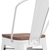 image:imageFlash Furniture Lily 30 High Red Metal Barstool with Back and Wood Seat Pack of 1White