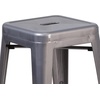 image:imageFlash Furniture Lincoln 24 High Backless Clear Coated Metal Indoor Counter Height Stool with Square SeatSet of 1