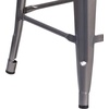image:imageFlash Furniture Lincoln 24 High Backless Clear Coated Metal Indoor Counter Height Stool with Square SeatSet of 4