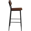 image:imageFlash Furniture Lincoln Industrial Barstool with Gunmetal Steel Frame and Rustic Wood Seat