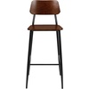 image:imageFlash Furniture Lincoln Industrial Barstool with Gunmetal Steel Frame and Rustic Wood Seat