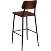 image:imageFlash Furniture Lincoln Industrial Barstool with Gunmetal Steel Frame and Rustic Wood Seat
