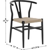 image:imageFlash Furniture Logan Commercial Wood Dining Chair YBack Style Stackable Design Solid Wood Frame Kraft Paper Seat Mortise and Tenon Set of 2 BlackNaturalBlack FrameNatural Seat