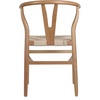 image:imageFlash Furniture Logan Commercial Wood Dining Chair YBack Style Stackable Design Solid Wood Frame Kraft Paper Seat Mortise and Tenon Set of 2 BlackNaturalOak FrameNatural Seat
