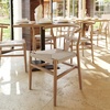 image:imageFlash Furniture Logan Commercial Wood Dining Chair YBack Style Stackable Design Solid Wood Frame Kraft Paper Seat Mortise and Tenon Set of 2 BlackNaturalOak FrameNatural Seat