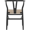 image:imageFlash Furniture Logan Commercial Wood Dining Chair YBack Style Stackable Design Solid Wood Frame Kraft Paper Seat Mortise and Tenon Set of 2 BlackNaturalBlack FrameNatural Seat