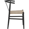 image:imageFlash Furniture Logan Commercial Wood Dining Chair YBack Style Stackable Design Solid Wood Frame Kraft Paper Seat Mortise and Tenon Set of 2 BlackNaturalBlack FrameNatural Seat