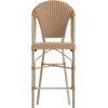 image:imageFlash Furniture Lourdes Commercial Grade Bistro Counter Height Stool Stackable IndoorOutdoor Dining Stool 26 High WhiteGray and Bamboo Finish Set of 2Natural  WhiteLight Natural Frame