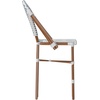 image:imageFlash Furniture Lourdes Commercial Grade Bistro Counter Height Stool Stackable IndoorOutdoor Dining Stool 26 High WhiteGray and Bamboo Finish Set of 2White  NavyNatural Frame