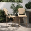 image:imageFlash Furniture Lourdes Commercial Grade Bistro Counter Height Stool Stackable IndoorOutdoor Dining Stool 26 High WhiteGray and Bamboo Finish Set of 2Natural  WhiteLight Natural Frame