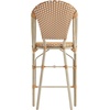 image:imageFlash Furniture Lourdes Commercial Grade Bistro Counter Height Stool Stackable IndoorOutdoor Dining Stool 26 High WhiteGray and Bamboo Finish Set of 2Natural  WhiteLight Natural Frame