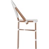 image:imageFlash Furniture Lourdes Commercial Grade Bistro Counter Height Stool Stackable IndoorOutdoor Dining Stool 26 High WhiteGray and Bamboo Finish Set of 2White  GrayNatural Frame