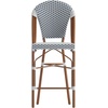 image:imageFlash Furniture Lourdes Commercial Grade Bistro Counter Height Stool Stackable IndoorOutdoor Dining Stool 26 High WhiteGray and Bamboo Finish Set of 2White  NavyNatural Frame