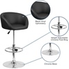 image:imageFlash Furniture Luis Contemporary Black Vinyl Adjustable Height Barstool with Barrel Back and Chrome BaseBlack Vinyl