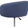 image:imageFlash Furniture Luis Contemporary Black Vinyl Adjustable Height Barstool with Barrel Back and Chrome BaseBlue Fabric