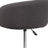 image:imageFlash Furniture Luis Contemporary Black Vinyl Adjustable Height Barstool with Barrel Back and Chrome BaseCharcoal Fabric