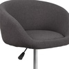 image:imageFlash Furniture Luis Contemporary Black Vinyl Adjustable Height Barstool with Barrel Back and Chrome BaseCharcoal Fabric