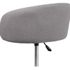 image:imageFlash Furniture Luis Contemporary Black Vinyl Adjustable Height Barstool with Barrel Back and Chrome BaseGray Fabric
